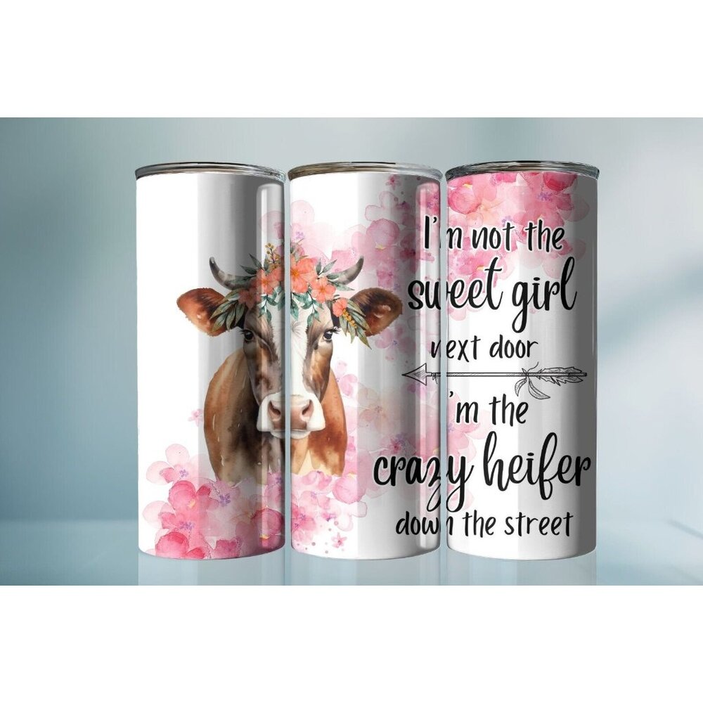 20oz Funny Cow Crazy Heifer Tumbler